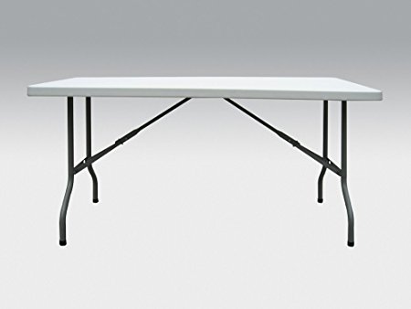 5FT rectangular folding trestle table with fold-away legs FT-10