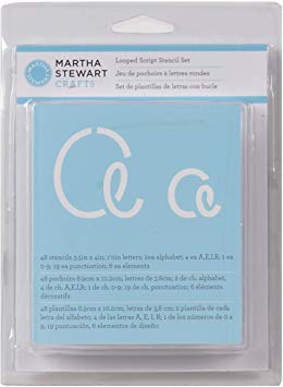 Martha Stewart Crafts Alphabet Stencil, 32273 Looped Script