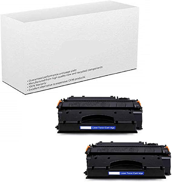 AM-Ink 2-Pack Compatible 80X CF280X Toner Cartridge Replacement for HP Laserjet Pro 400 M401A M401D M401N M401DN M401DNE M401DW, Laserjet Pro 400 MFP M425DN Printer (Black)