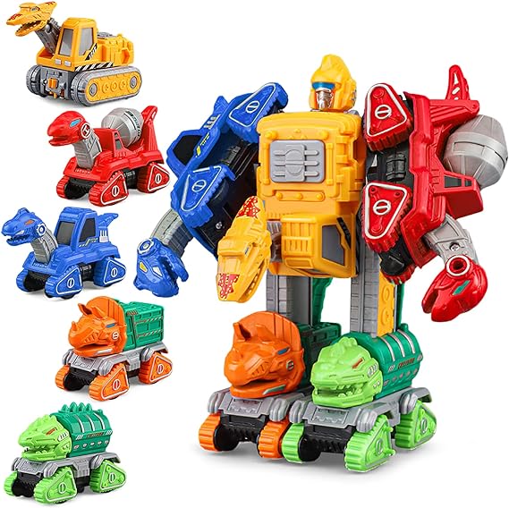 Fajiabao Dinosaur Kids Transforming Toys for 4 5 6 Year Old Boys Girls 5 in 1 Construction Toys Take Apart Stem Toys Girls Boys Toys Age 5 6 7 8 for Kids
