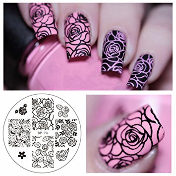 Born Pretty Nail Art Stamping Template Image Plate Rose Flower BP73