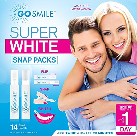 Go Smile Super White Teeth Whitening System Snap Pack Kit (14)