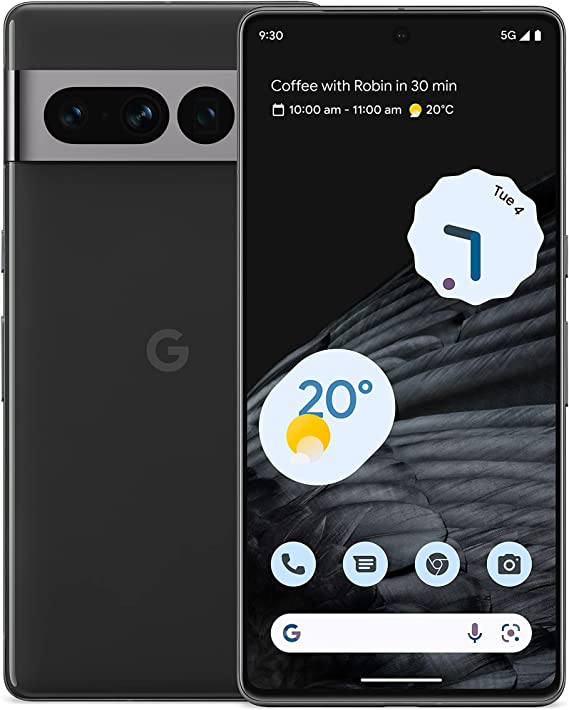 Google Pixel 7 Pro 5G 128GB 12GB RAM 24-Hour Battery Universal Unlocked for All Carriers - Obsidian