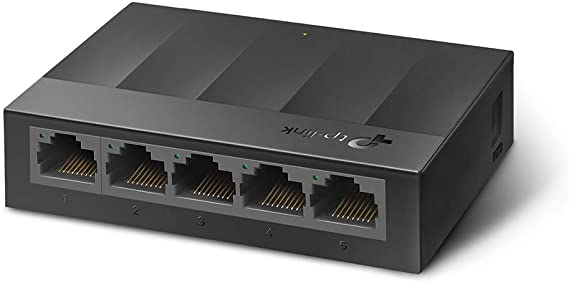 TP-Link 5 Port Desktop Gigabit Ethernet Switch,Ethernet Splitter, Plastic Case, Unshielded Network Switch, Plug and Play, Unmanaged (LS1005G)