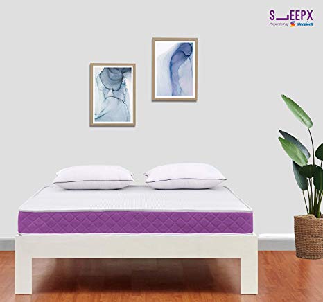 Sleepwell SleepX Ortho Mattress - Memory Foam Purple, Queen Size (78 * 60 * 6 Inches)