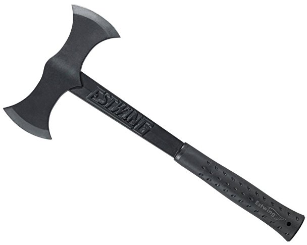 Estwing Double Bit Axe - 38 oz Wood Spitting Tool with Forged Steel Construction & Shock Reduction Grip - EBDBA