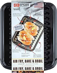 Range Kleen BP102X 2 Piece Heavy Duty Porcelain Air Fry, Bake and Broiler Pan