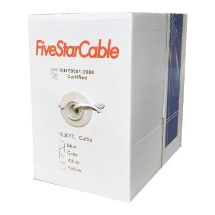 Five Star Cable 1000 ft. Cat5E UTP CCA Cable - Blue