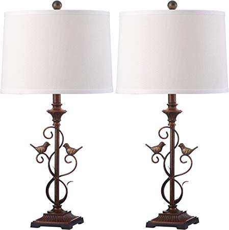 Safavieh Lighting Collection Birdsong Oil-Rubbed Bronze 28-inch Table Lamp (Set of 2)