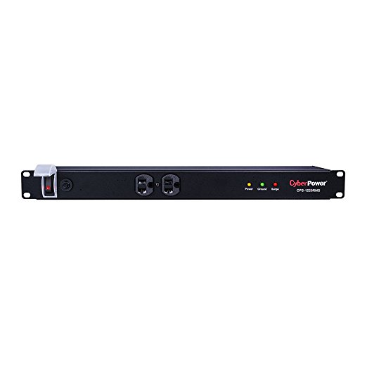 Cyberpower CPS-1220RMS Rackmount PDU Power/Surge Strip - 12-Outlet 20A 2400VA 1800 Joules