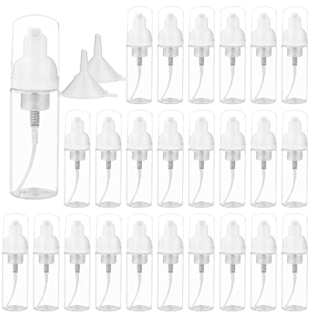 Foaming Soap Dispenser,Woaiwo-q Small Mini Empty Foam Soap Dispenser Plastic Travel Liquid Soap Pump Bottles(50 ML/25Pack)