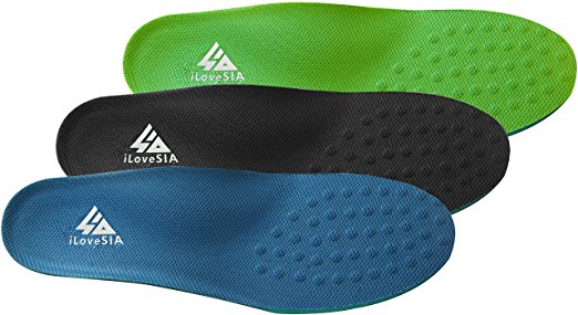 iLoveSIA 3PACK Comfort replacement Neutral Arch shoes Insoles Inserts for Men size 8-8.5