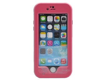 Iphone 6 Case,iphone 6 New Waterproof Case,sophia Shop Touch Id Ip-68 Waterproof Dirtproof Snowproof Triple Layer Kick-stand Armor Durable Full Sealed Protection Case Cover for Apple Iphone 6 4.7"  with Free Screen Protector (Rose Red)