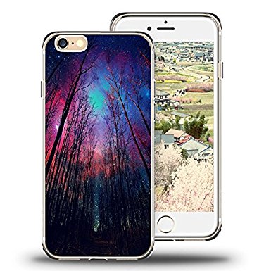 iPhone 6s Case, iPhone 6 Case Viwell TPU Soft Case Rubber Silicone Starry Sky Forests