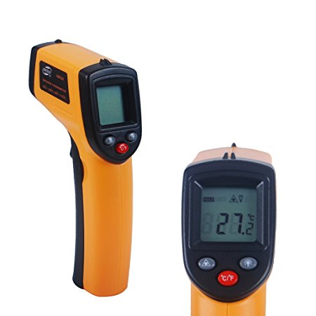 ULT-unite Laser Infrared Thermometer, Non-Contact Laser IR Temperature Gun Instant-read with 2 1.5V Batteries(Included) Emissivity 0.95(fixed) Range -50 to 380℃(-58 to 716℉)