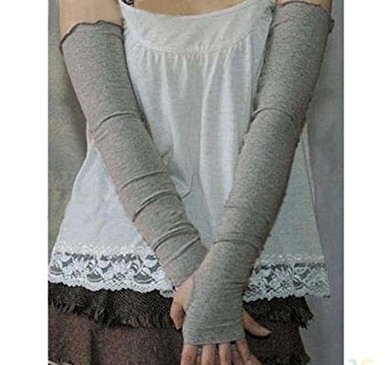 Bluelans Fashion Women's Arm Warmer Cotton Long Fingerless Gloves Mitten