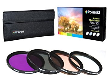 Polaroid Optics 55mm 4 Piece Filter Set (UV, CPL, FLD, WARMING)