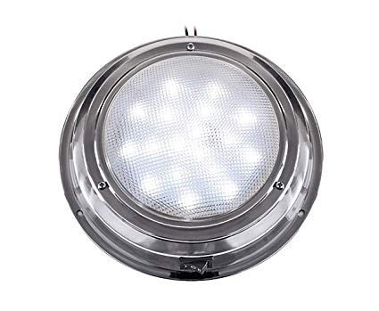 Advanced LED Stainless Steel Interior Dome Lights for Boat, RV, Camper & Trailer