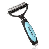 DreamSky deShedding Tool For Small Medium and Large DogsCats With Short to Long Hair