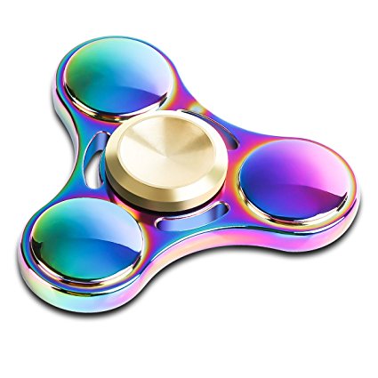 Finger Spinners,Cheeringary Cool Copper Tri Spinner Anti-Anxiety EDC Focus Fingertip Gyro Fidget Toys High Speed Stainless Steel Bearing Hand Spinner Killing Time,Release Stress for Kids and Adults