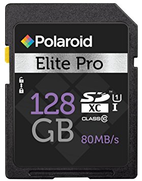 128 GB Class 10 SD Card - SDXC UHS-I, U1 Memory Flash Card - Up to 80 MB/s by Polaroid
