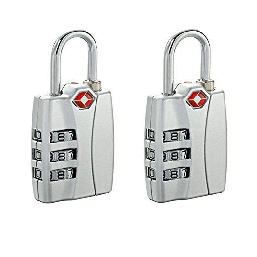 Newtion TSA Approved Luggage Locks With Open Alert Travel Security 3 Digit Combination Password Locks for Suitcases