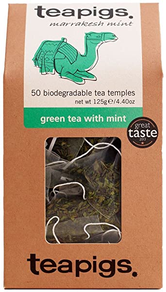Tea Pigs Green with Mint Tea Temples, Pack of 50