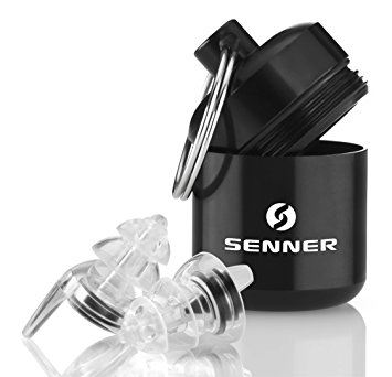 Senner MotoPro reusable hearing protection earplugs with aluminium container, ideal for motorcycling, especially light to wear and quiet, reduce wind noises, traffic remains audible