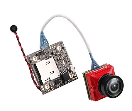 Crazepony Caddx Turtle V2 FPV Camera HD 1080P/60fps Mini HD Cam DVR 800TVL CMOS 1.8mm Lens 16:9/4:3 NTSC/PAL Switchable with OSD FOV 165 Audio Supported for FPV Quadcopter Racing Drone