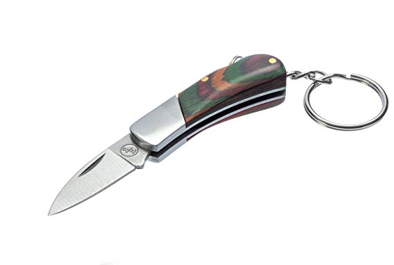 SE KC331WC Keychain Knife with Paka Wood Handle