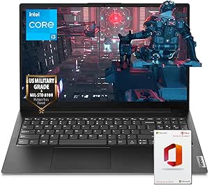 Lenovo Business Laptop, 15.6" FHD Display, Intel Core i3-1215U, Long Battery Life, Military Grade Durability, RJ-45 Ethernet Port, USB-C, 1 Year Office (Windows 11 Home, 36GB RAM | 1TB PCIe SSD)