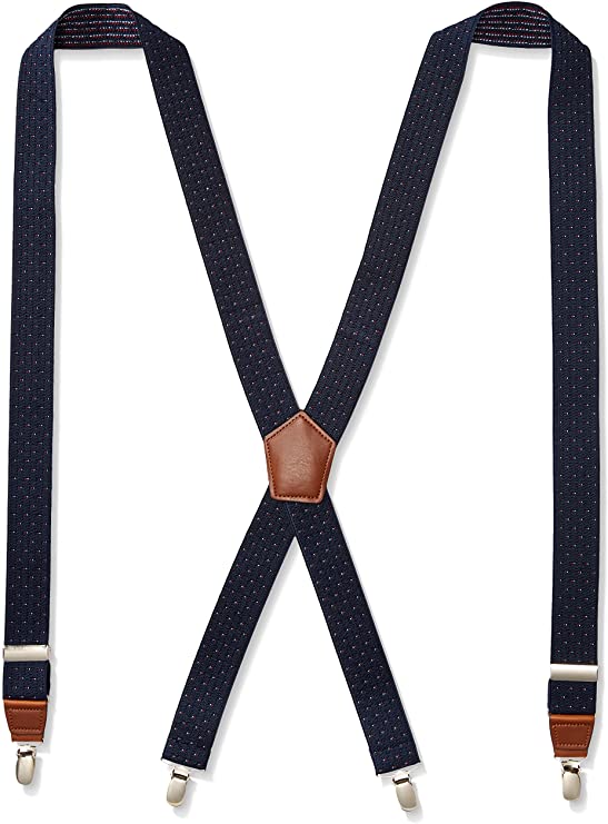 Dockers Men's 1.25 Inch Dobby X-Back Poly Stretch Suspender