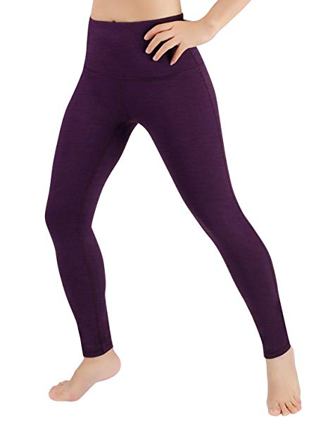 ODODOS Power Flex High-Waist Yoga Pants Tummy Workout Running Pant with Hidden Pocket