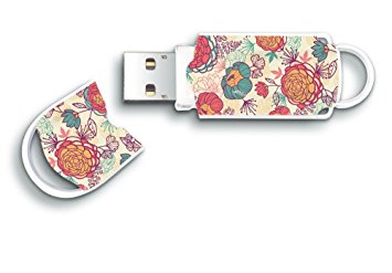 Integral Xpression 64 GB Floral Design USB Flash Drive