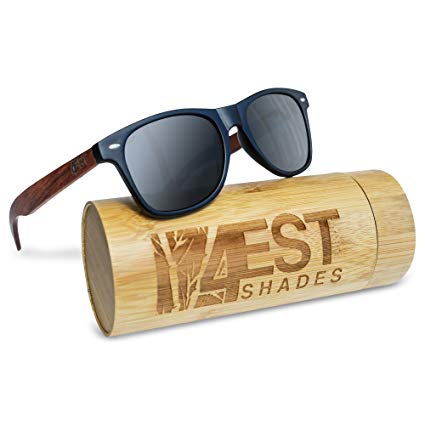 4est Shades Bamboo Sunglasses - 100% Polarized Wood Shades for Men & Women from the"50/50" Collection