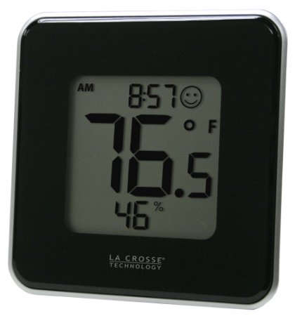 La Crosse Technology 302-604B Black Indoor Digital Thermometer & Hygrometer Station with MIN/MAX records & Comfort level icon