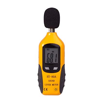 Flexzion Digital Decibel Sound Meter Level Tester Pressure Noise Measurement Tool Portable 30 dBA - 130 dBA with LCD Display Battery and Frequency Weighting for Musicians Sound Audio