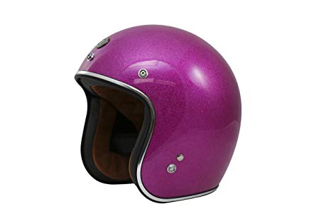 TORC (T50 Route 66) 3/4 Helmet with Super Flake Speciality Paint (Bubble Gum Pink, Medium)