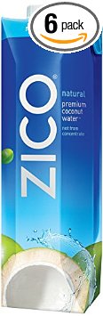 Zico Pure Premium Coconut Water Natural 338 Ounce Pack of 6