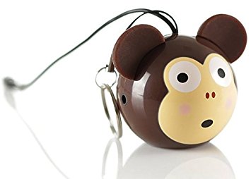 KitSound Mini Buddy Monkey Speaker Compatible with iPod, iPad 2/3/4/Mini, iPhone 3G/3GS/4/4S/5/5S/5C and Android Devices