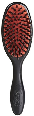 Denman Grooming Brush with Natural Bristle and Nylon Pins, Small