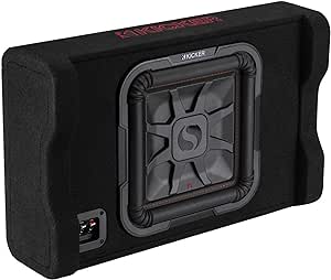 KICKER L7TDF 12-inch (30cm) Thin L7 Down Firing Subwoofer Enclosure, 2-Ohm (Renewed)