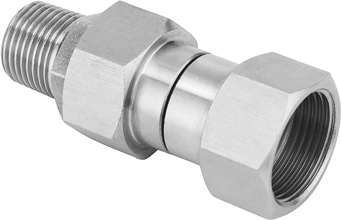 M MINGLE Pressure Washer Swivel Fitting, Metric M22 14mm Thread, Stainless Steel, 4500 PSI
