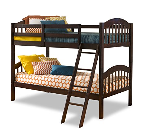 Storkcraft Long Horn Solid Hardwood Twin Bunk Bed, Espresso