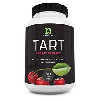 Tart Cherry Extract Capsules with Celery Seed & Turmeric | Uric Acid Support & Joint Relief Formula | Joint Heath Muscle Recovery Healthy Sleep | Tart Cherry Concentrate