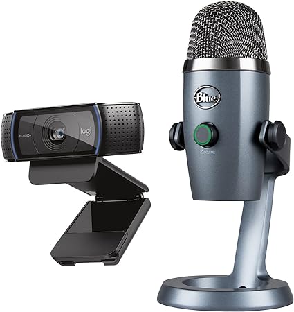 Logitech C920 HD Pro and Blue Microphones Yeti Nano - The perfect solution for great video-calls, webcam and microphone combo for video conferencing, work from home, Zoom, PC and Mac