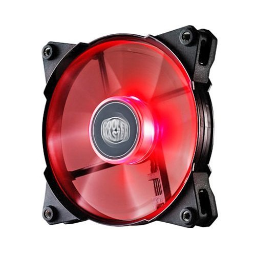 Cooler Master JetFlo 120 - POM Bearing 120mm Red LED High Performance Silent Fan for Computer Cases, CPU Coolers, and Radiators
