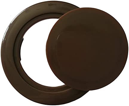 QIQIHOME Patio Parasol Umbrella Hole Ring Cap Plug Set, Coffee Plastic, 2-in. (Brown)