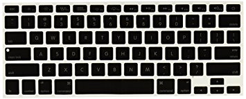 niceEshop(TM) Keyboard Silicone Cover Skin for Apple Mac Macbook (Fit 13-15 Inches) ,Black
