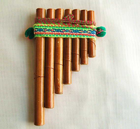Peruvian Bamboo Flute Small Five X Three Inches